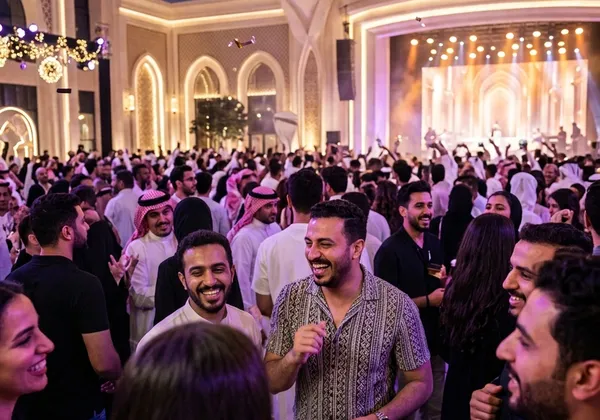 Live concert crowd