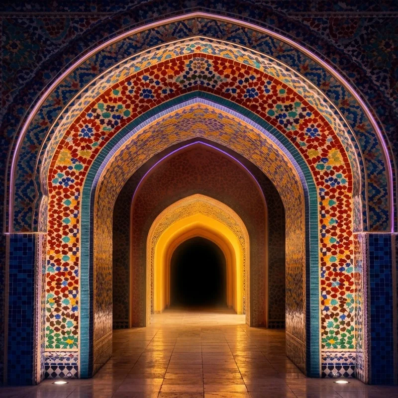 Mosaic archway